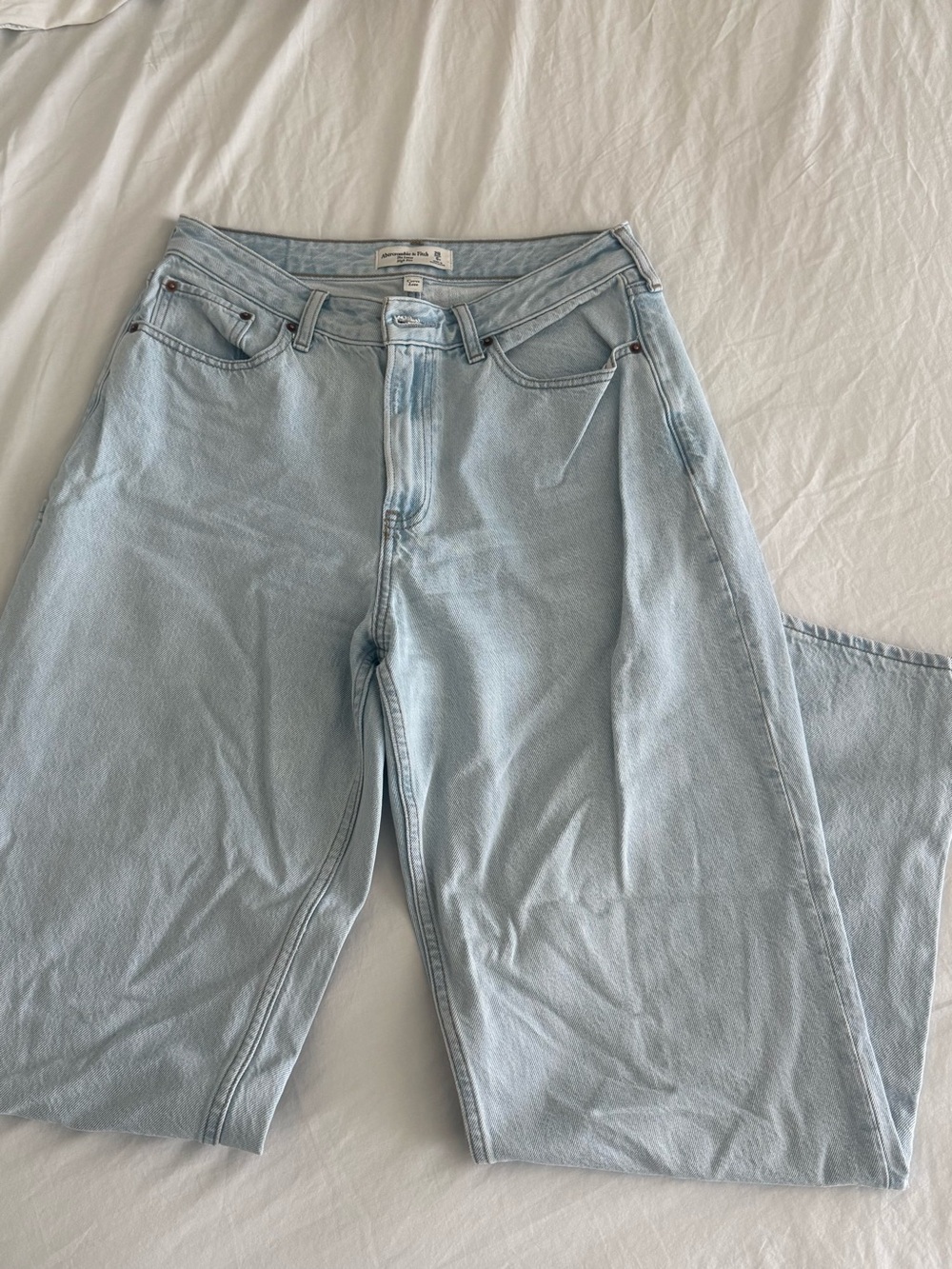 Abercrombie & Fitch Light Blue Straight-Leg Jeans